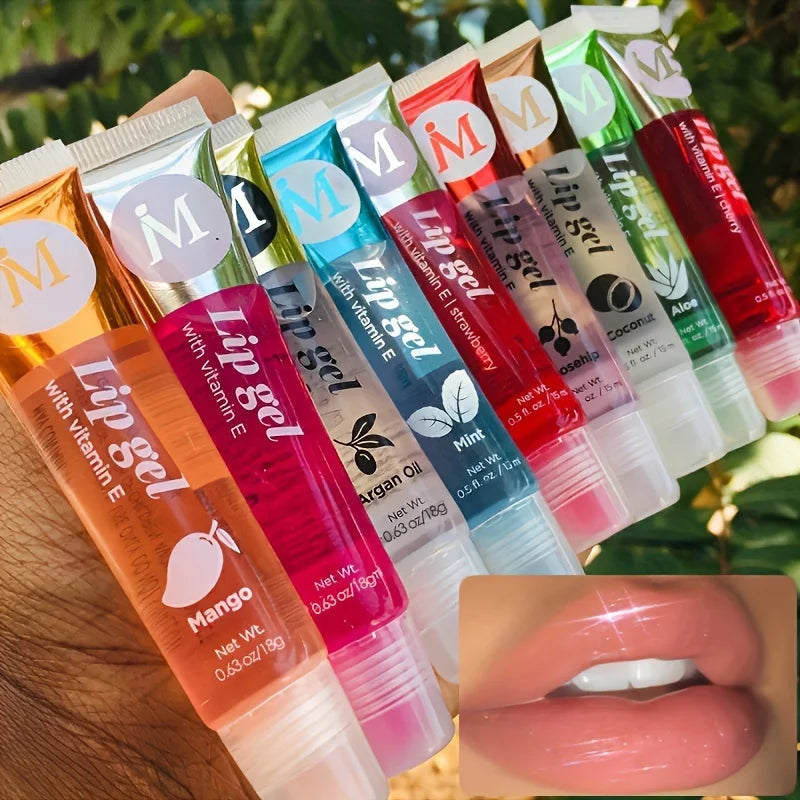 πΏ 6-Piece Moisturizing Lip Glow Oil Set β Botanical Beauty, Glossy Results β¨