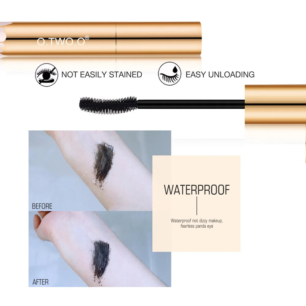O.TWO.O 3D Gold Tube Mascara – Lengthening, Curling, and Waterproof for All-Day Glam