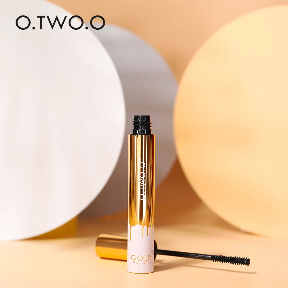 O.TWO.O 3D Gold Tube Mascara – Lengthening, Curling, and Waterproof for All-Day Glam