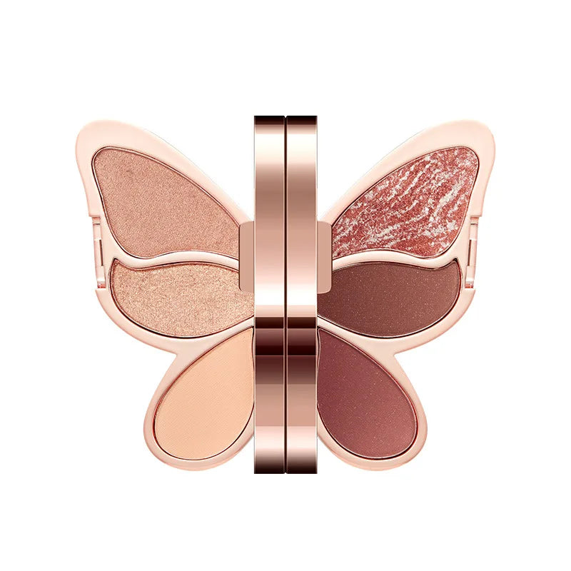 AGAG Brand 6 Colors Eyeshadow Palette – Butterfly Eye Shadow Lucky Koi Pearl Sequins Glitter Matte Makeup Plate Glitter Eyeshadow | Irresistible Color for Eyes That Mesmerize