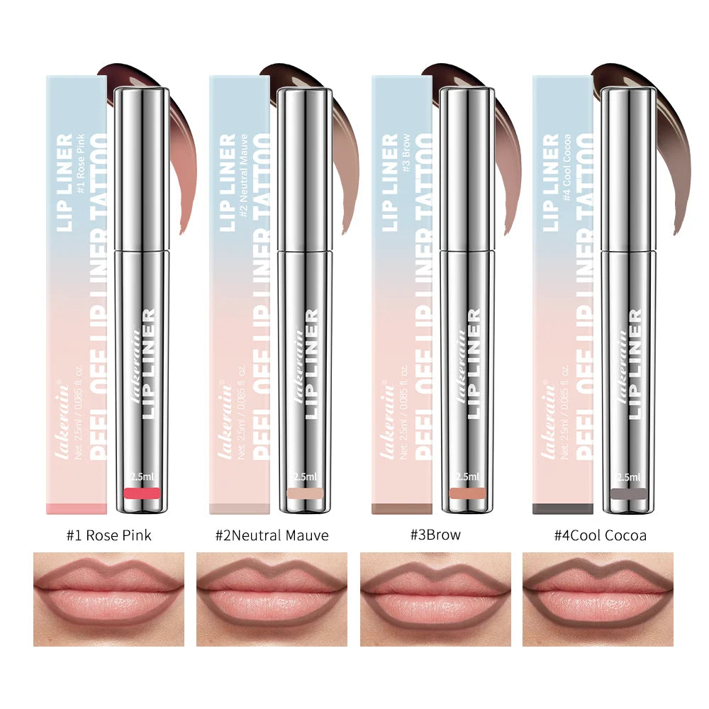 π Waterproof Lip Liner Peel-Off Tattoo Lipgloss β Long-Lasting Matte Lip Tint, Brown Contour, Tear-Off Lips Stain Cosmetic π¨