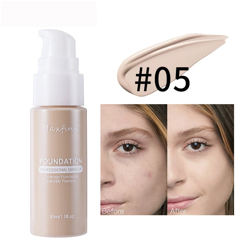 π§ MAXFINE Liquid Foundation β Flawless Coverage, Waterproof Power, and Professional Results in Every Drop