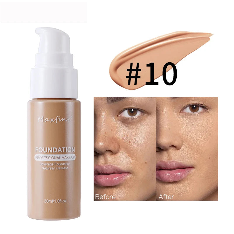π§ MAXFINE Liquid Foundation β Flawless Coverage, Waterproof Power, and Professional Results in Every Drop