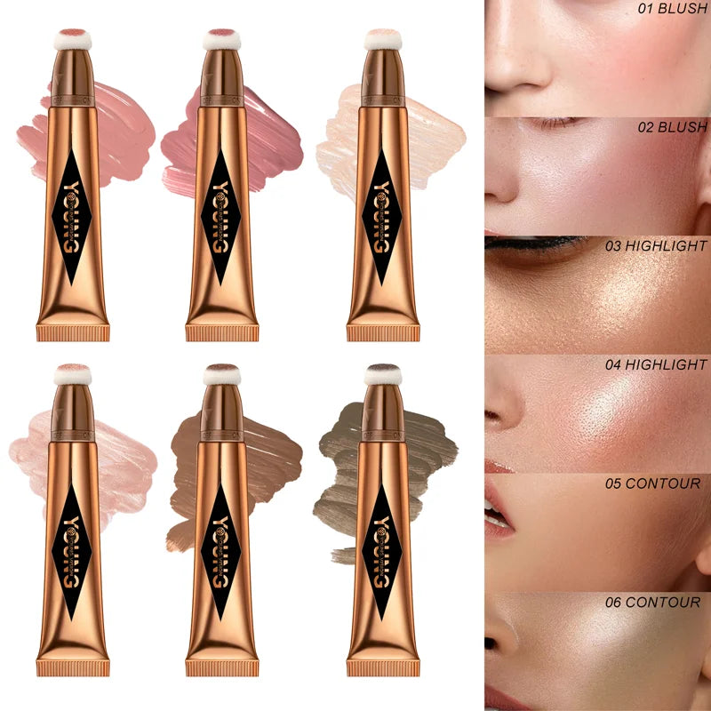 Multifunctional Liquid Blush & Highlight Stick β Silky All-in-One Face Contour, Eye Shadow & Blush | Waterproof & Long-Lasting