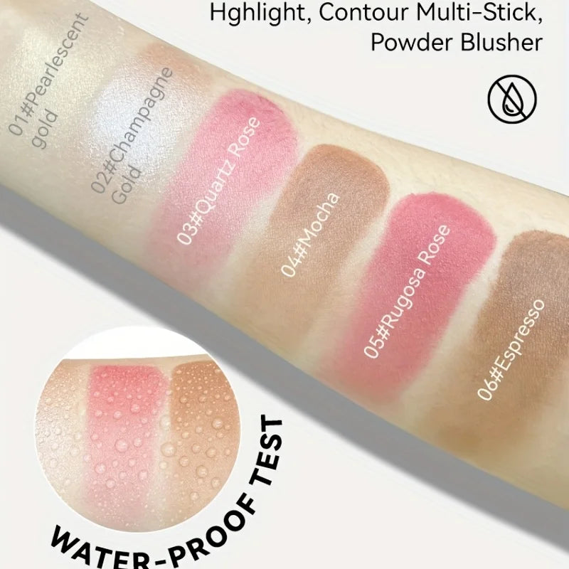 Cream Contour Stick – Multi-Shade Sculpting Pen with Highlighter, Bronzer & Blush | Long-Lasting, Water-Resistant, Non-Greasy Formula