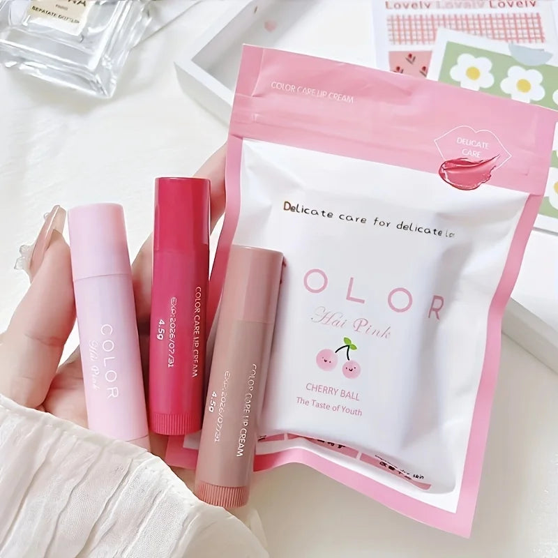 Colored Moisturizing Lip Balm – Nourishing Lipstick for Hydration, Smoothing Lip Lines & Preventing Dryness