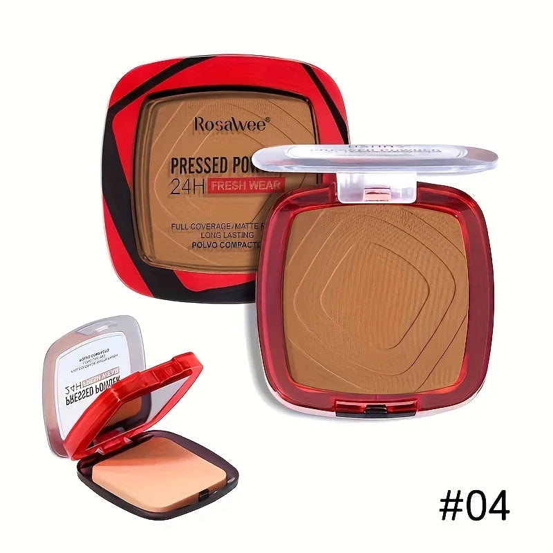 ✨ Matte Full Coverage Pressed Powder Foundation – 24H Shine Control, Weightless Finish & Puff Applicator Included