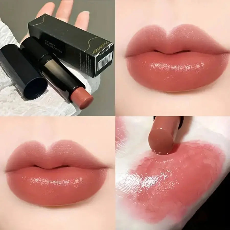 Lipstick Red Brown Waterproof Moisturizing Mirror Lipstick – Your Ultimate Natural, Long-Lasting Glow 💄✨