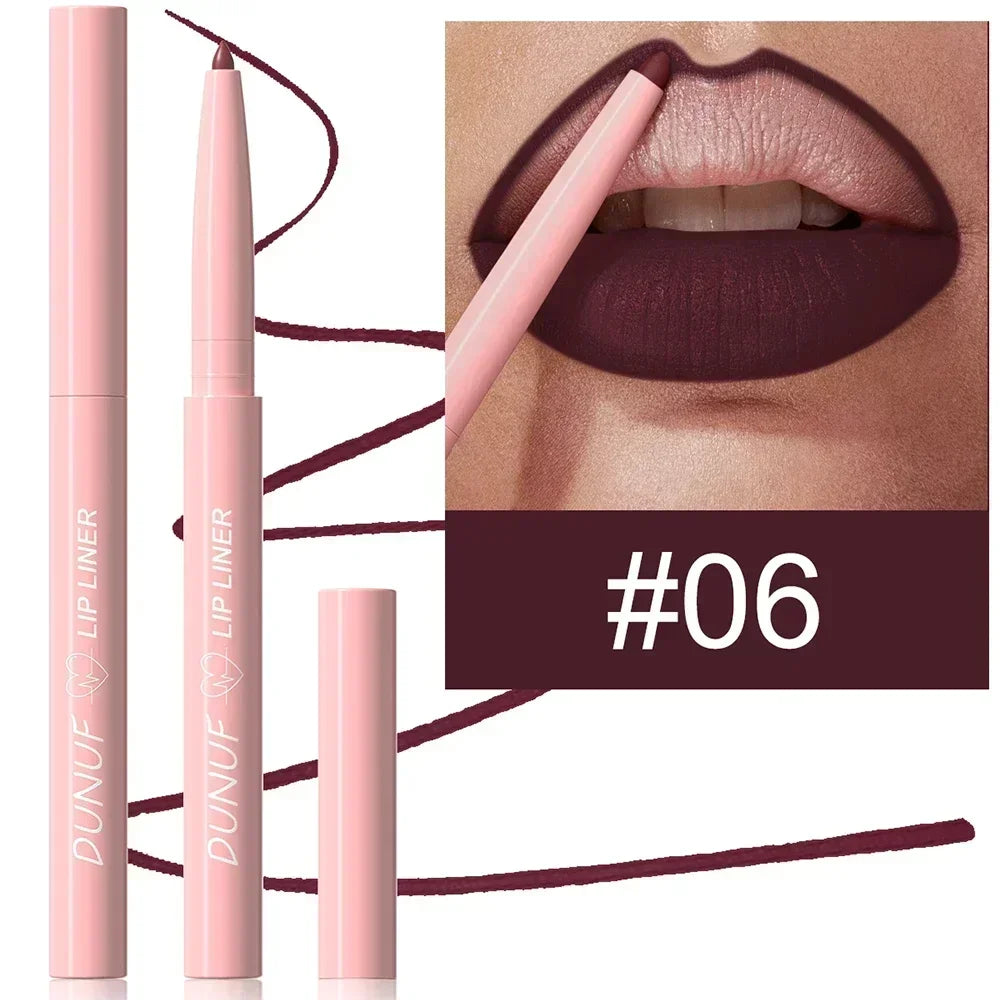 π Tapered Nib Lip Liner Pencil β Matte Red Brown Plumping Lip Stain, Lasting Waterproof Slim Lip Outline Contour Makeup βοΈ