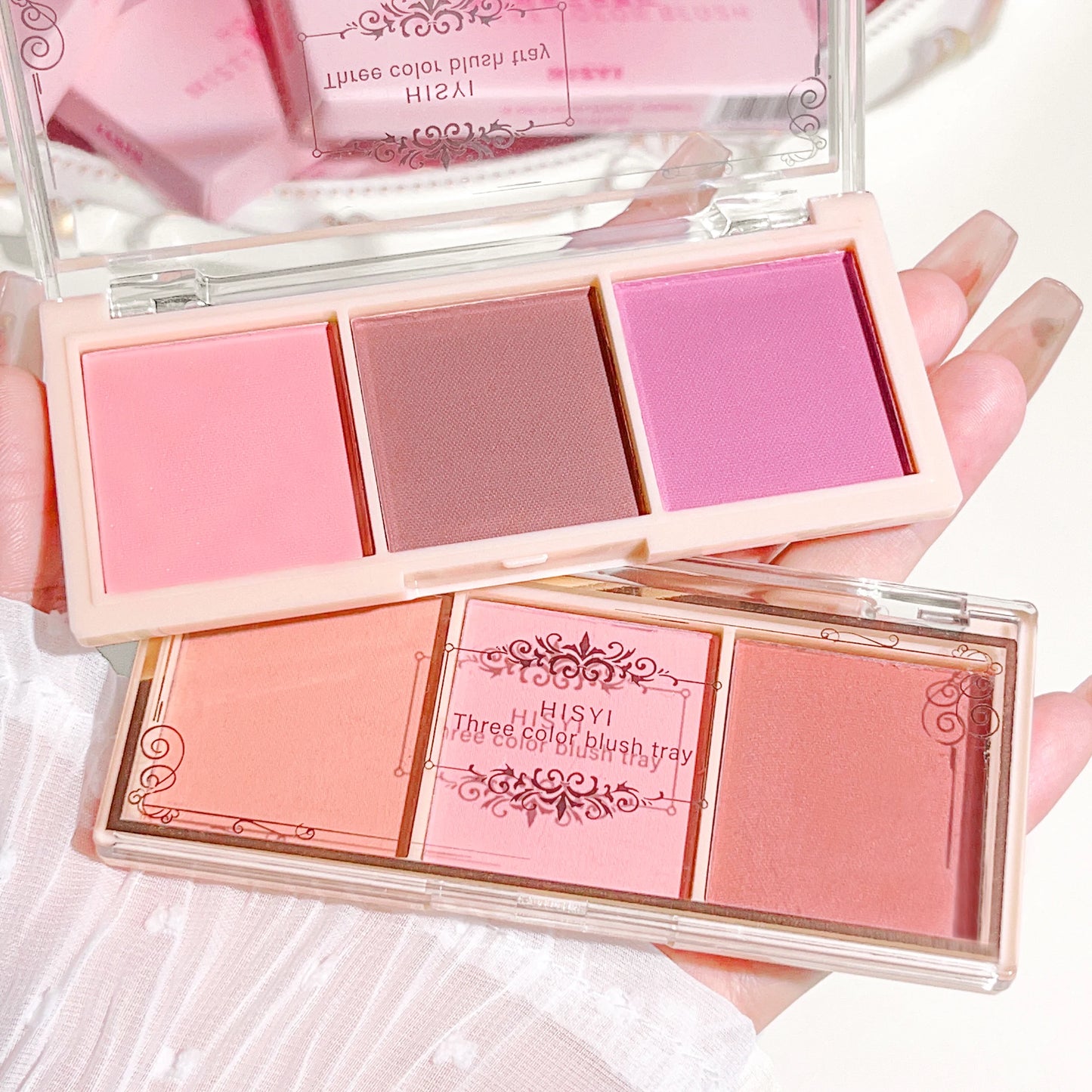 HISYI Three-Color Blush — Unlock Radiant, Natural Beauty Instantly