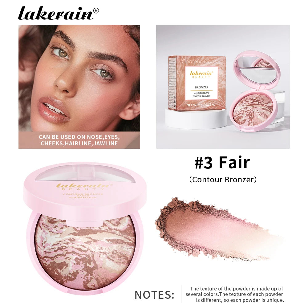 π Matte Face Foundation & Bronzer Compact β Long-Lasting, Oil Control, Color-Correcting & Sculpting Powder for Flawless All-Day Coverage
