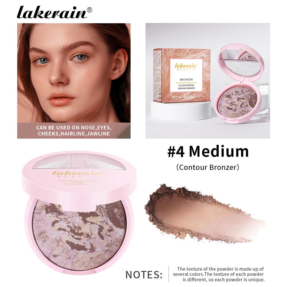 π Matte Face Foundation & Bronzer Compact β Long-Lasting, Oil Control, Color-Correcting & Sculpting Powder for Flawless All-Day Coverage