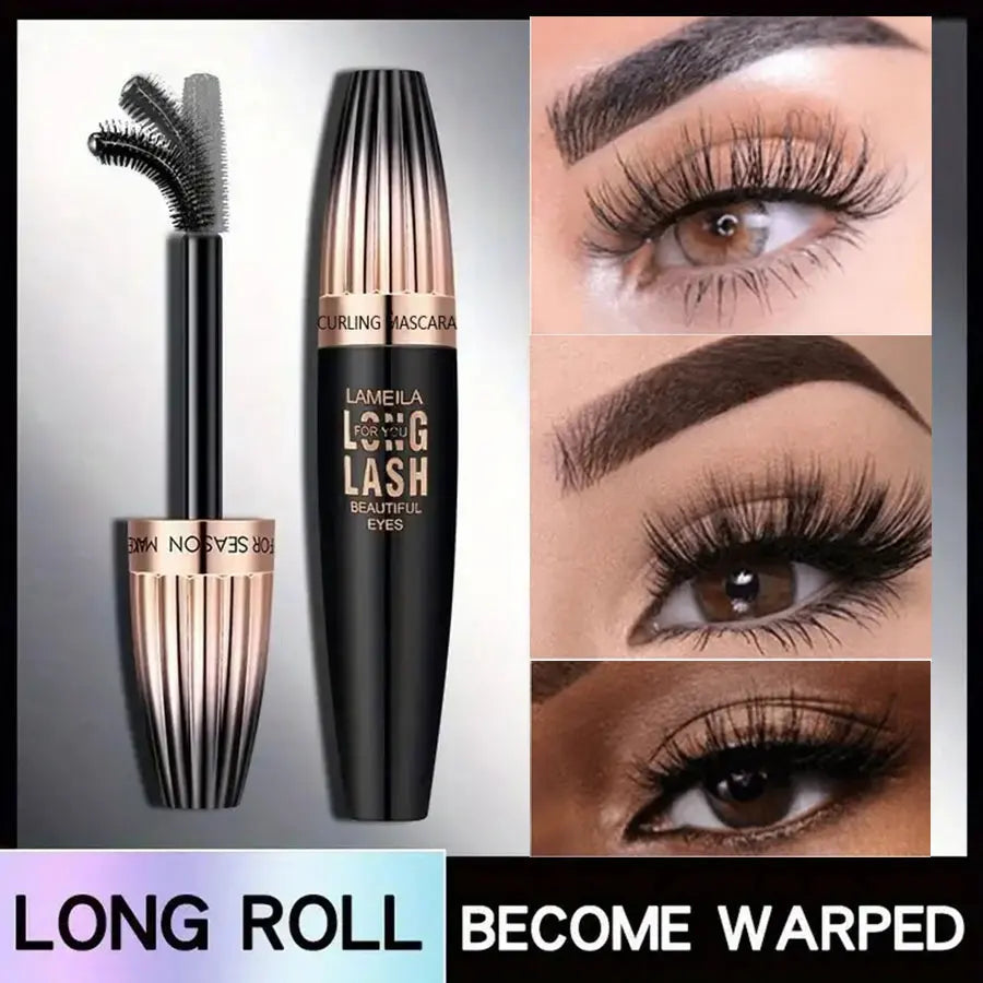 Waterproof 4D Mascara – Thick, Long, Smudge-Proof, Plump, Encrypted Long-Lasting Curling Large Eye Makeup | Your Secret to Bigger, Bolder, Irresistible Eyes