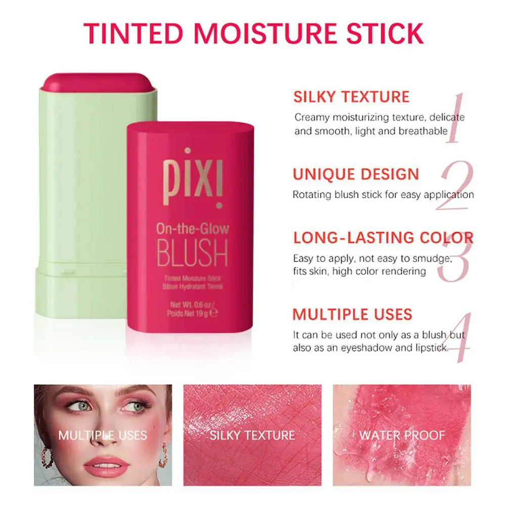 Pixi 3-in-1 Blush Stick โ Creamy Waterproof Tint for Cheeks, Lips & Eyes