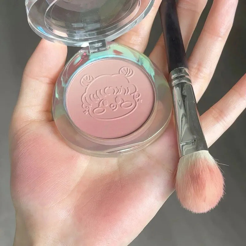 Dual Gradient Blush Highlights – Natural Nude Brightening Cheek Makeup, Purple & Blue Shades