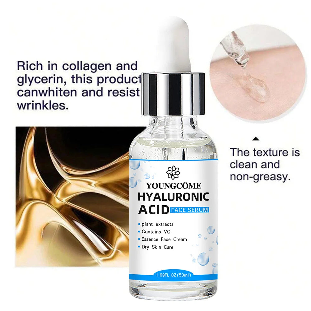 π§ Hyaluronic Acid Facial Essence β Deep Moisturizing Korean Skin Care Serum for Radiant, Hydrated Skin | Enriched with Vitamin C & Plant Extracts | 30ml / 50ml