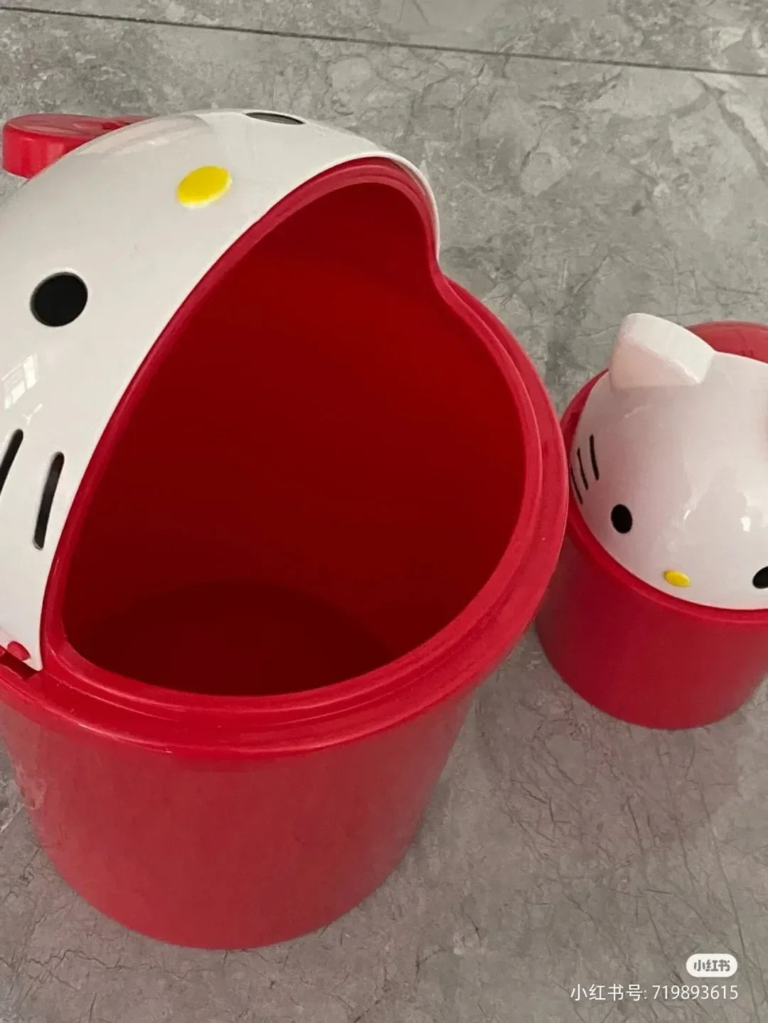 New Sanrio Hello Kitty Dustbin – Kawaii Trash Can for Bedroom or Living Room Décor