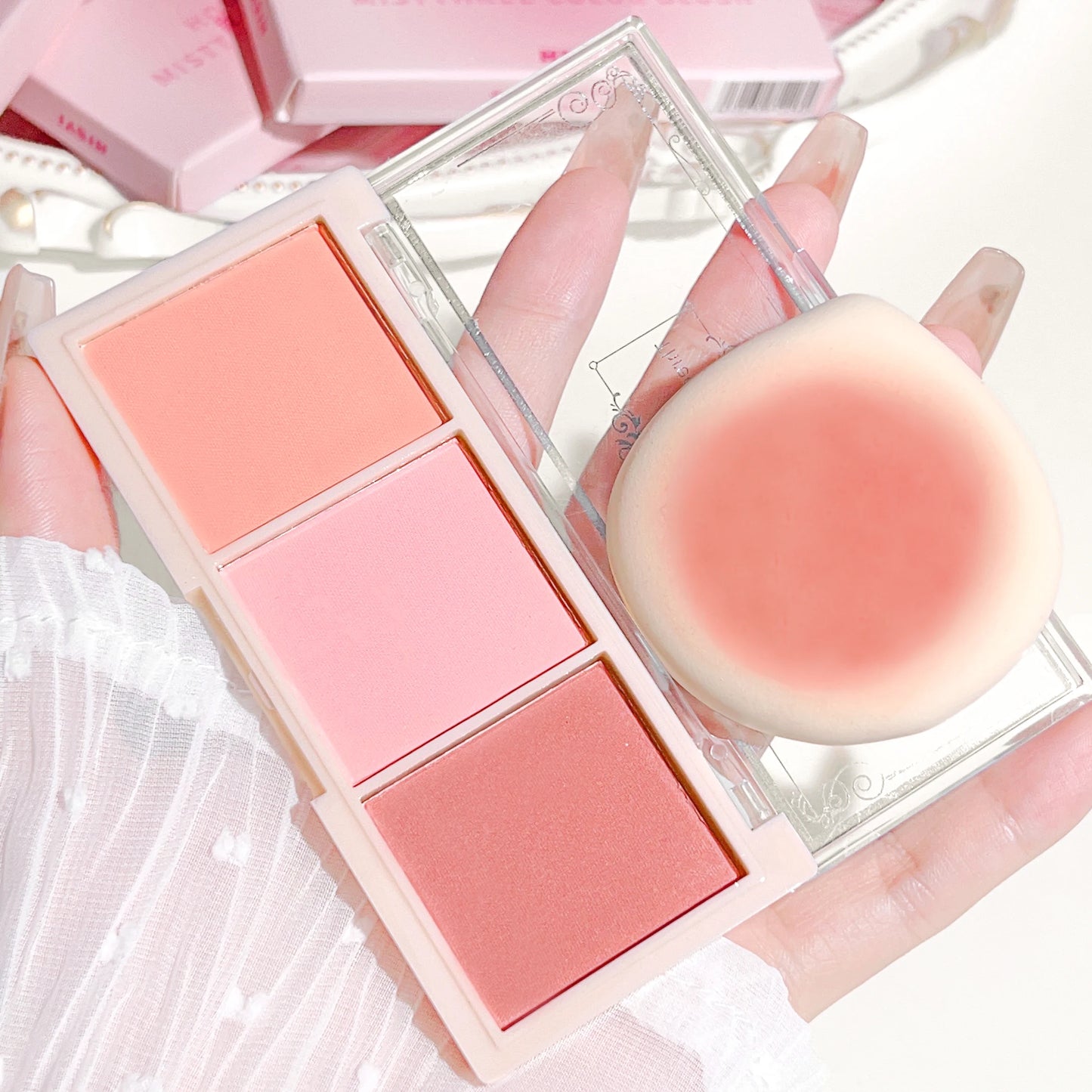 HISYI Three-Color Blush — Unlock Radiant, Natural Beauty Instantly