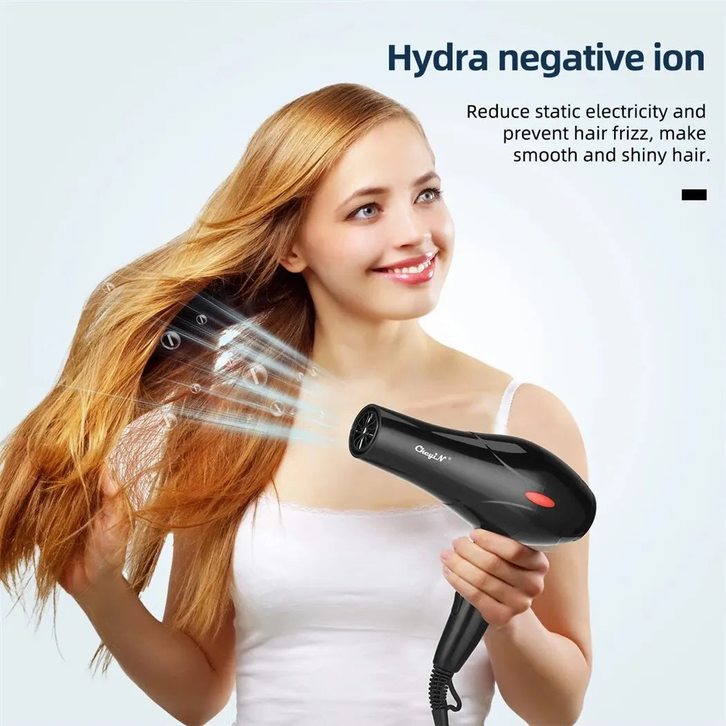 🔥 CkeyiN 1600W Ionic Hair Dryer – Salon-Grade Blow Dryer with Hot/Cold Settings, Diffuser & Concentrator | Tame Frizz, Lock in Shine, Reveal Stunning Hair Daily