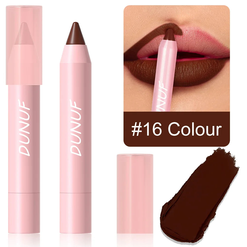 π DUNUF 18-Color Lipstick Pencil β Define. Enhance. Seduce. π