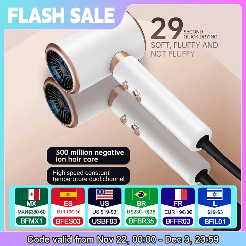 🔥 TurboAir 2000W Ionic Hair Dryer – Ultra-Fast Electric Turbine Blow Dryer with Constant Heat, Low Noise & Pro Styling Power | The Ultimate Home Salon Essential