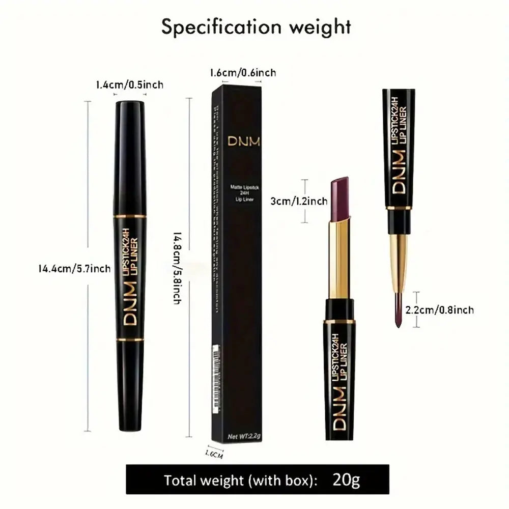 Double-Ended Non-Stick Cup Lipstick & Lip Liner – Perfectly Defined, Bold Lips That Last All Day! 💋💄