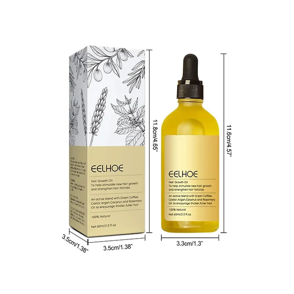 🌿 Regrow Confidence – 60ml Rosemary Hair Growth & Repair Oil | Stops Hair Loss, Revives Damaged Hair, Nourishes Deeply