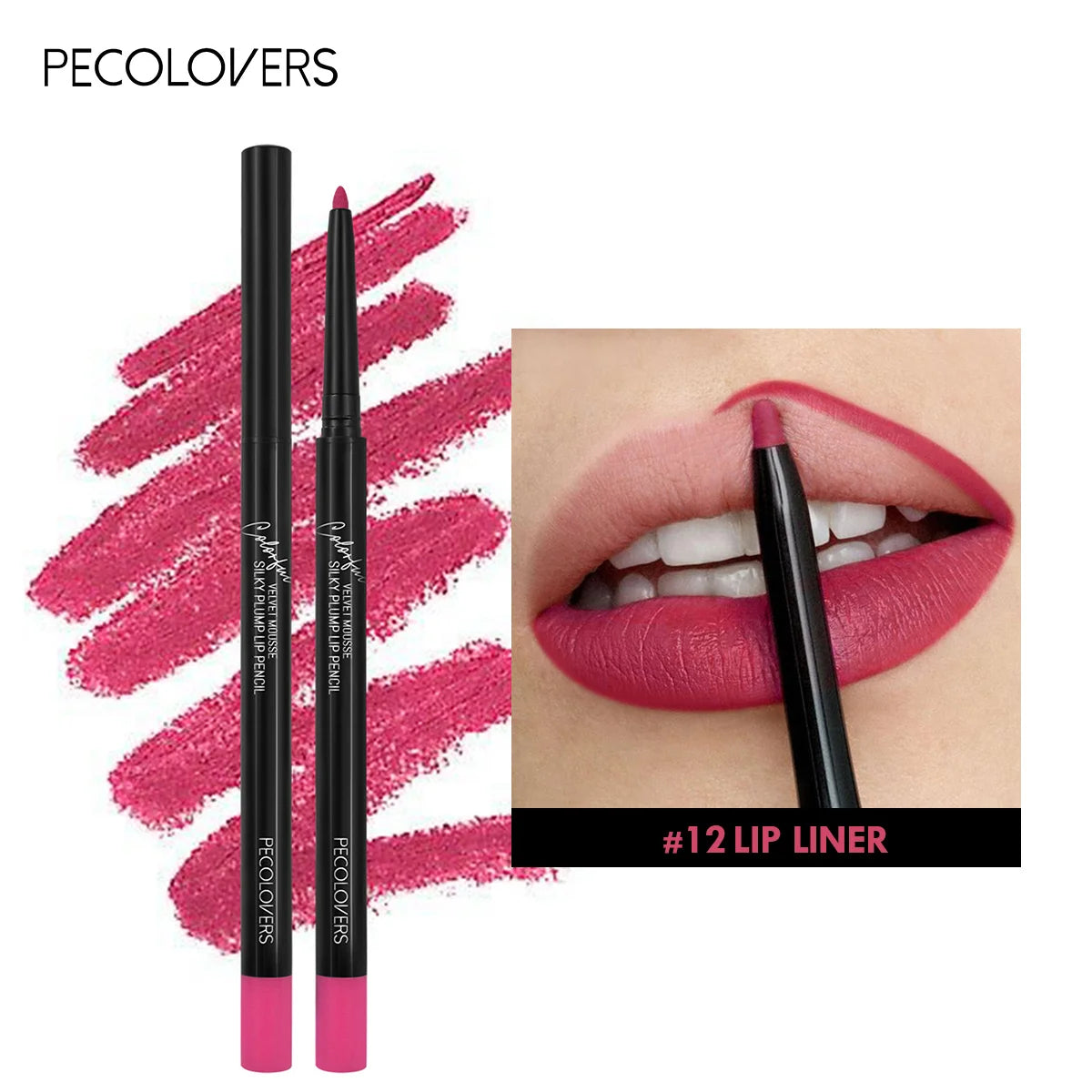 Waterproof Matte Lipliner Pencil – 12 Seductive Shades of Bold, Contoured Perfection That Stay All Day