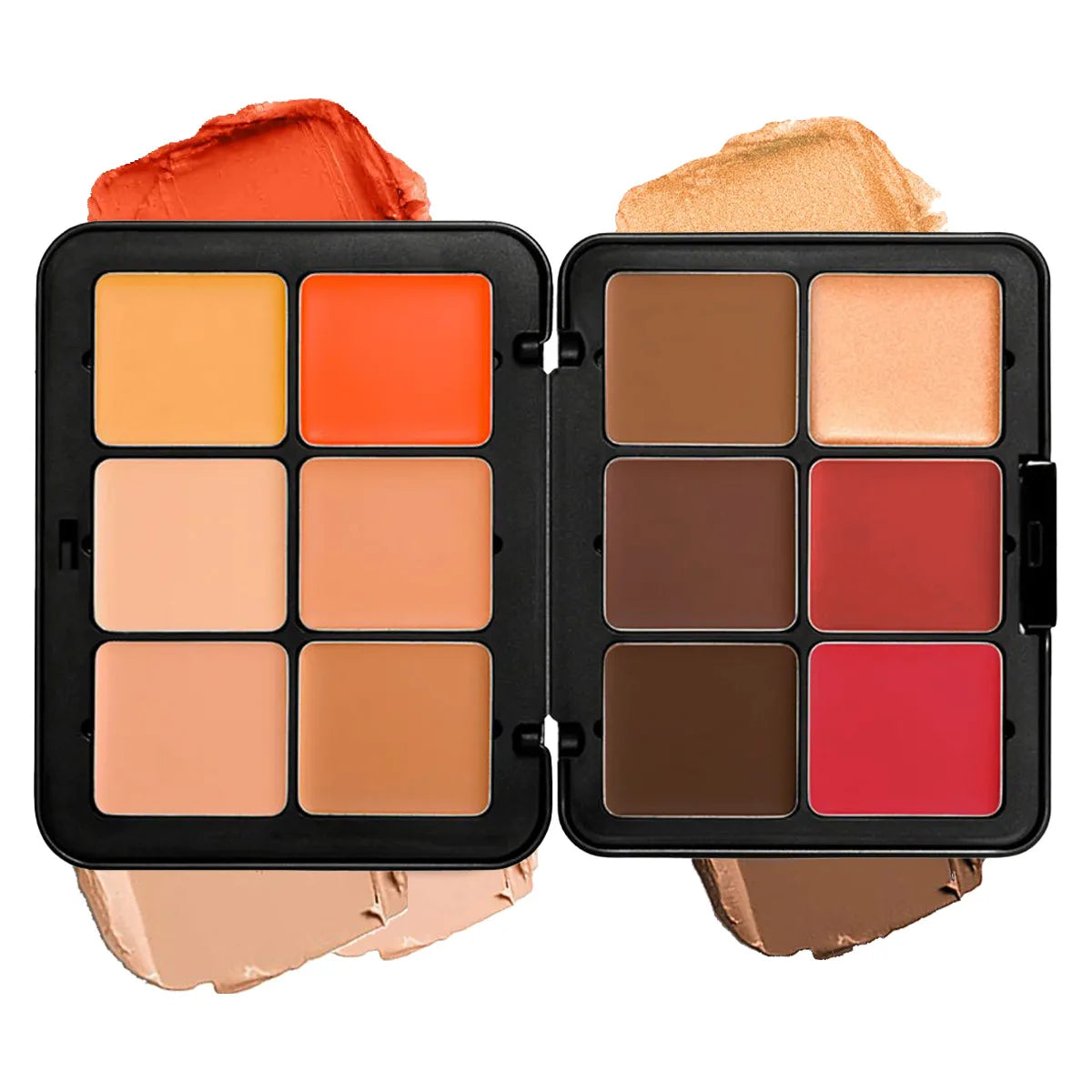 12-Color Blush & Face Palette β Creamy Multi-Color Blusher, Concealer, Contour & Highlighter | All-in-One Iron Box Makeup Palette