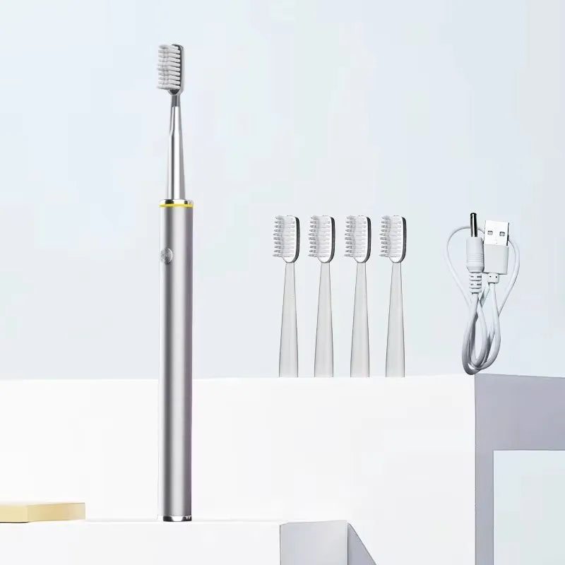 Electric Toothbrush Mental Thin Brush Body Specially for Women Pure Wisdom Beauty Soft DuPont Bristle