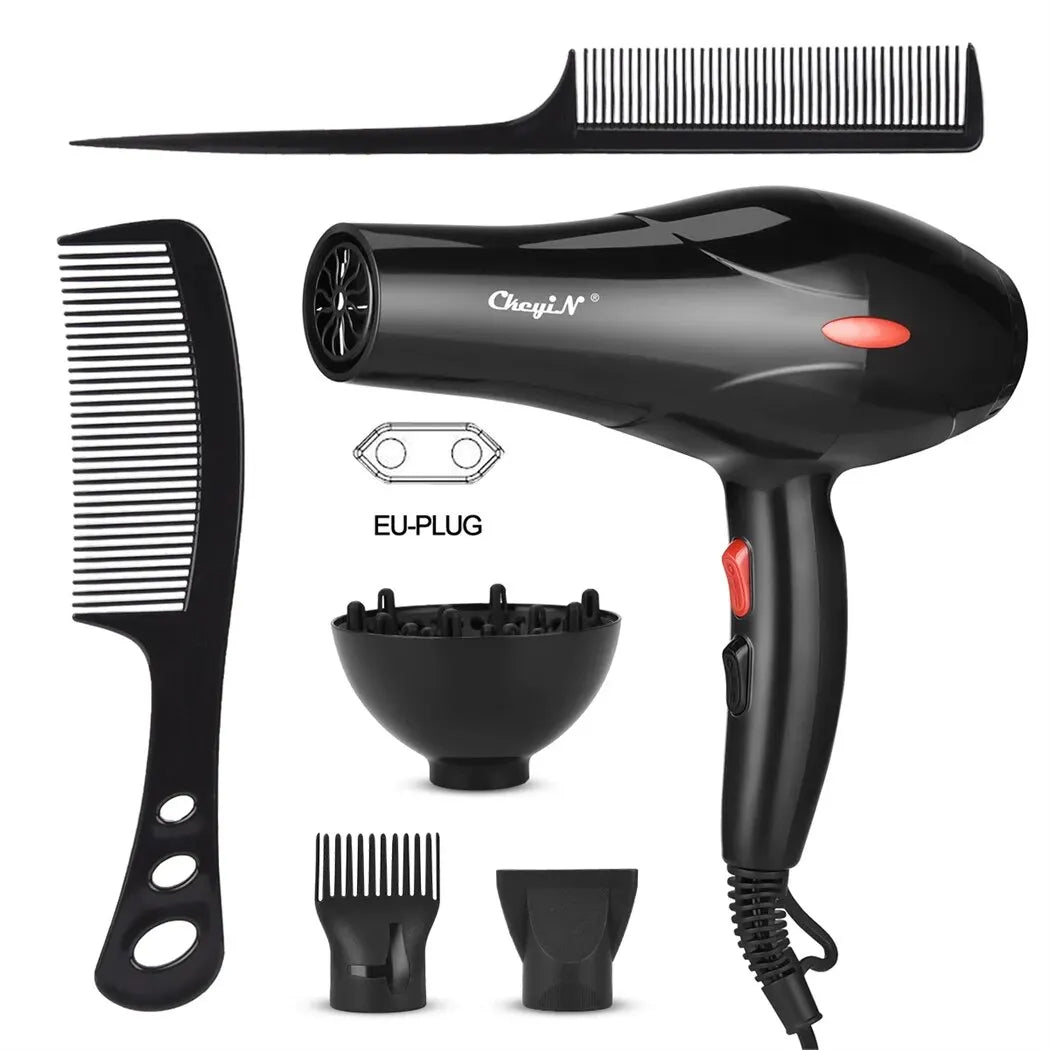 🔥 CkeyiN 1600W Ionic Hair Dryer – Salon-Grade Blow Dryer with Hot/Cold Settings, Diffuser & Concentrator | Tame Frizz, Lock in Shine, Reveal Stunning Hair Daily