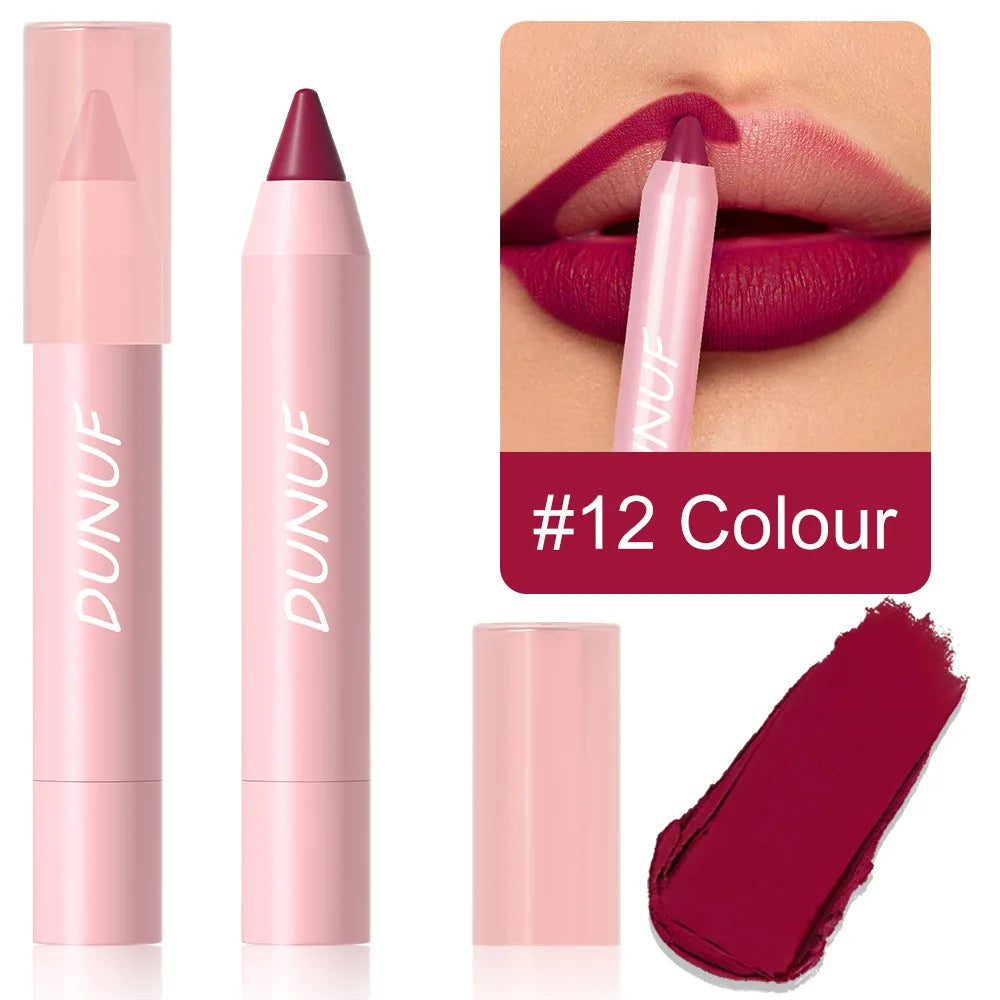 π DUNUF 18-Color Lipstick Pencil β Define. Enhance. Seduce. π