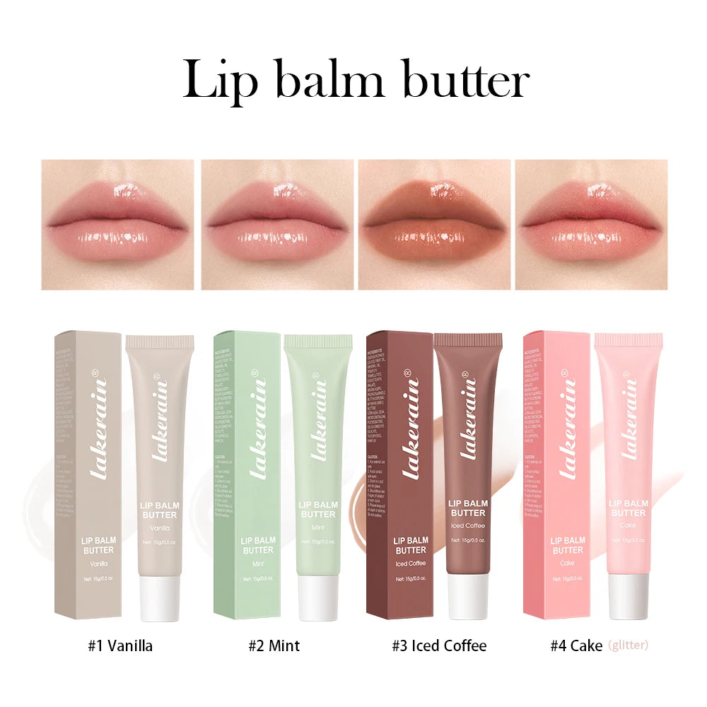 Summer Lip Balm Gloss – Moisturizing Mirror Lip Oil with Vanilla, Mint, Iced Coffee & Cake Scents | Transparent Shine & Nourishment