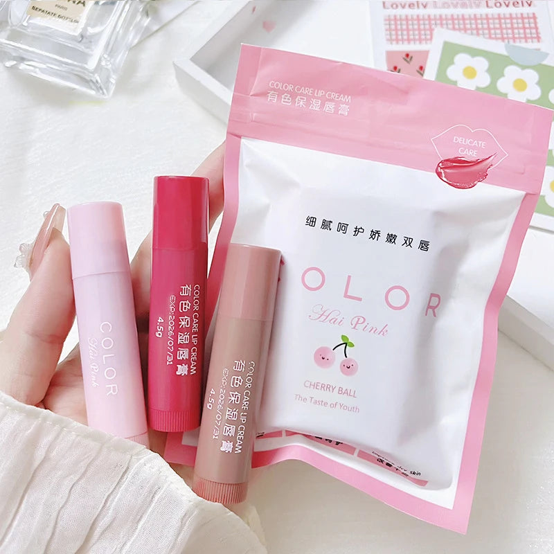 Colored Moisturizing Lip Balm – Nourishing Lipstick for Hydration, Smoothing Lip Lines & Preventing Dryness