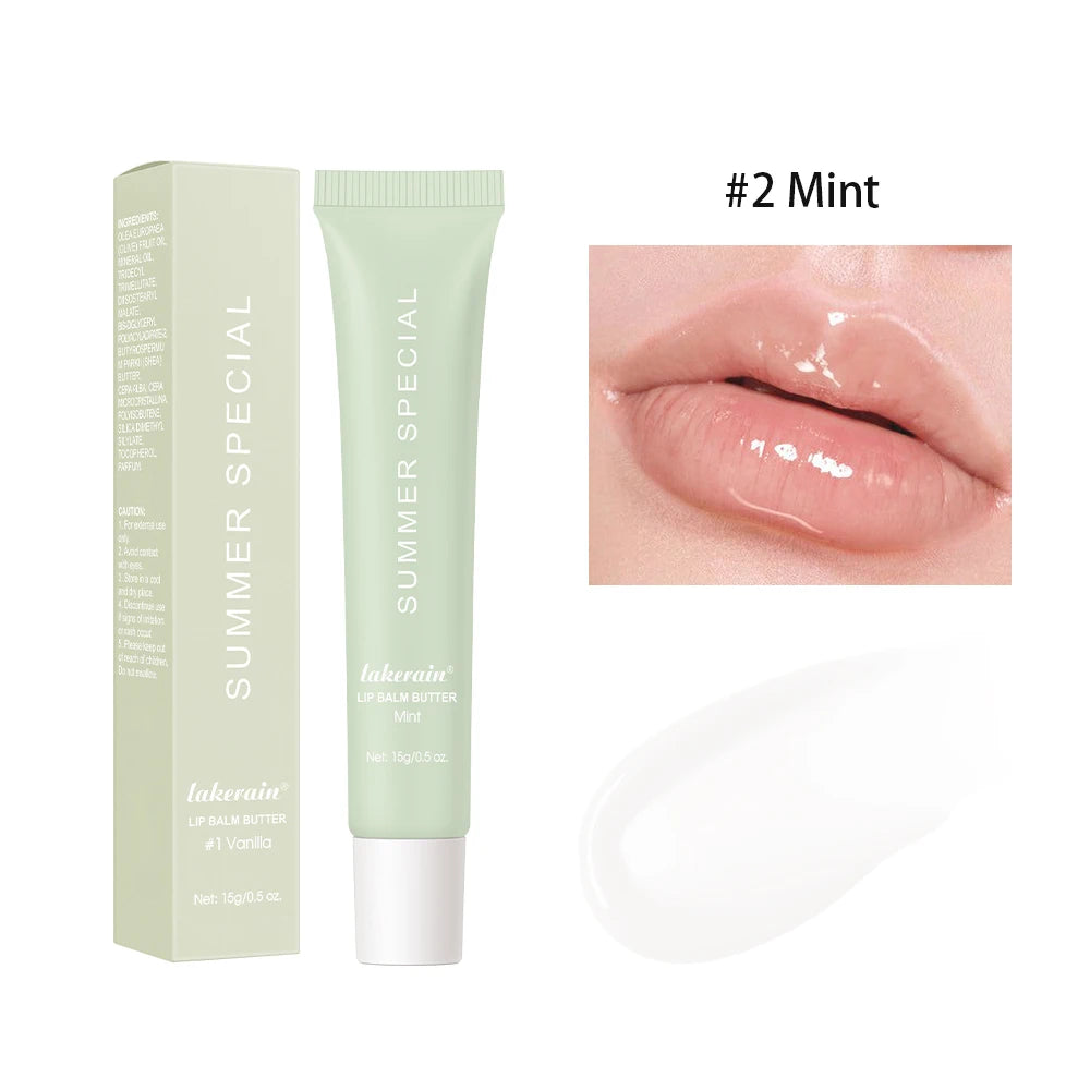 Summer Lip Balm Gloss – Moisturizing Mirror Lip Oil with Vanilla, Mint, Iced Coffee & Cake Scents | Transparent Shine & Nourishment