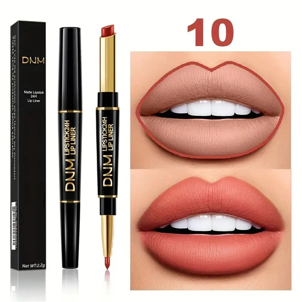 Double-Ended Non-Stick Cup Lipstick & Lip Liner – Perfectly Defined, Bold Lips That Last All Day! 💋💄
