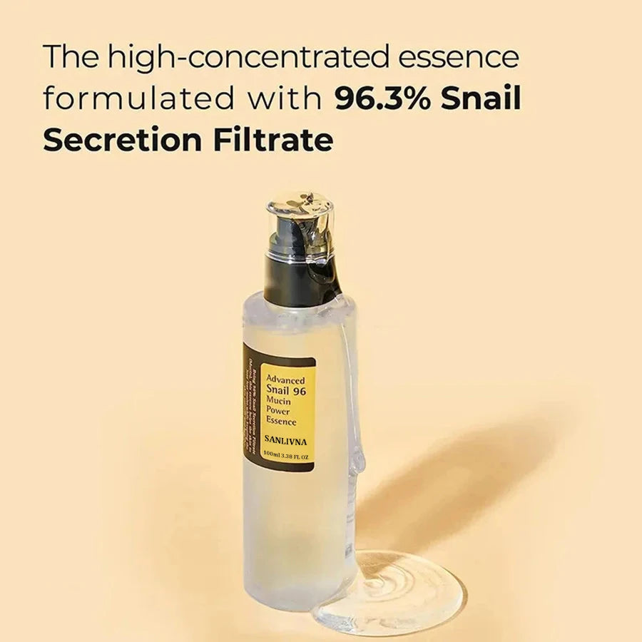🌿 Snail Mucin 96% Repair Essence – Anti-Aging Miracle Serum for Firming, Brightening & Deep Hydration | 100ml