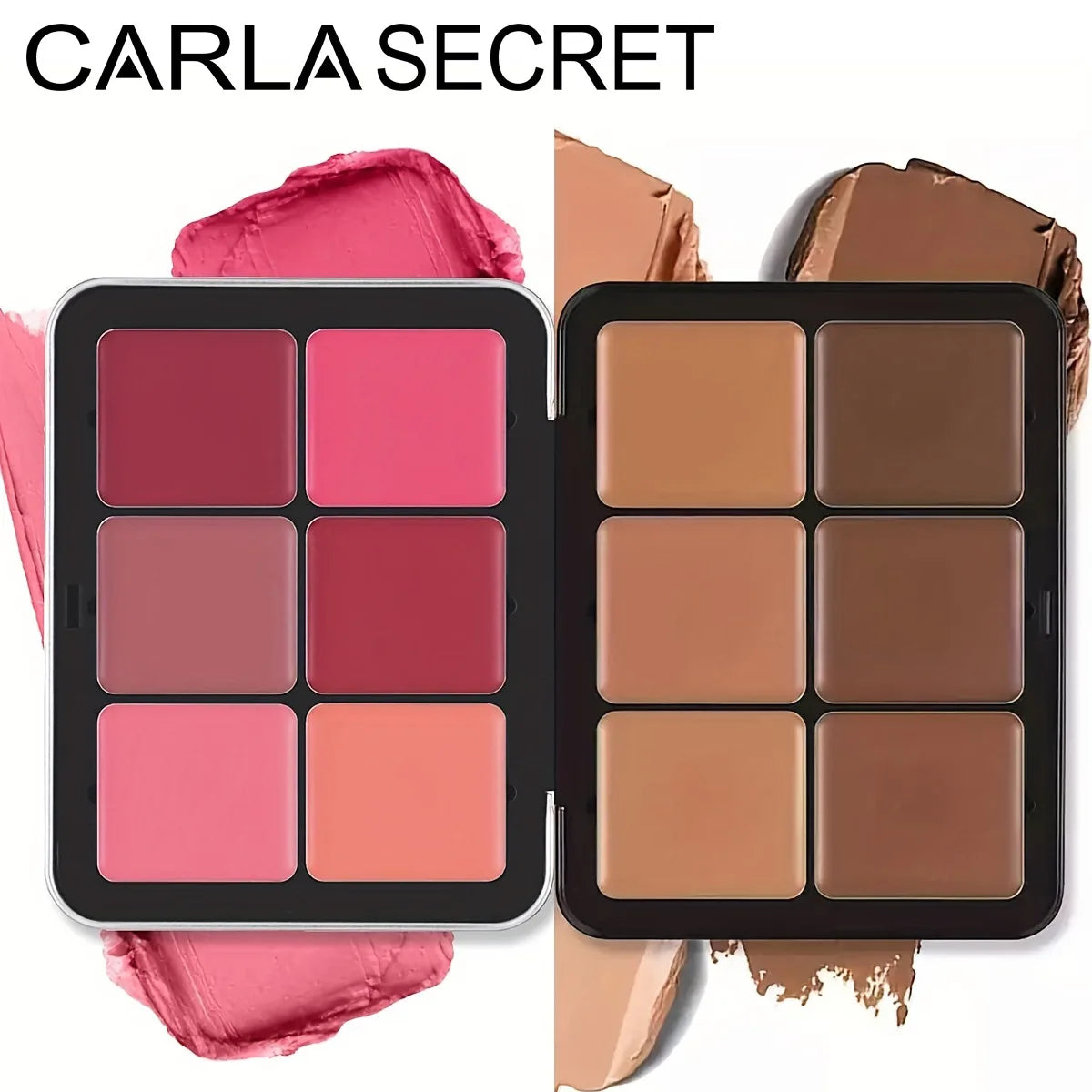 12-Color Blush & Face Palette β Creamy Multi-Color Blusher, Concealer, Contour & Highlighter | All-in-One Iron Box Makeup Palette