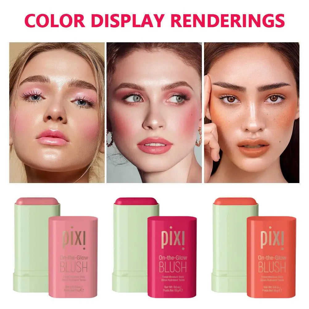 Pixi 3-in-1 Blush Stick โ Creamy Waterproof Tint for Cheeks, Lips & Eyes