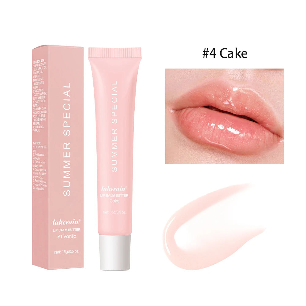Summer Lip Balm Gloss – Moisturizing Mirror Lip Oil with Vanilla, Mint, Iced Coffee & Cake Scents | Transparent Shine & Nourishment