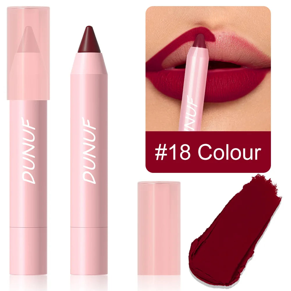 π DUNUF 18-Color Lipstick Pencil β Define. Enhance. Seduce. π