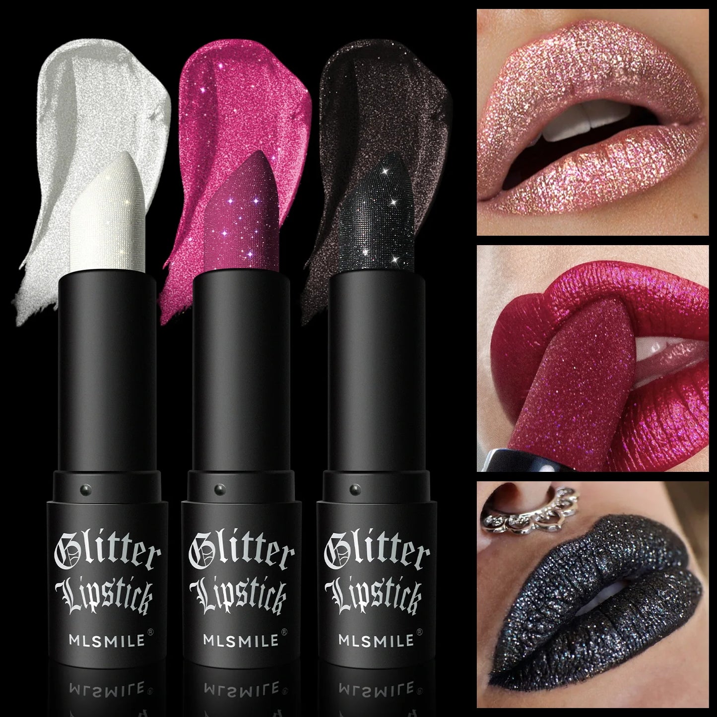 MLSMILE Diamond Matte Lipstick – Bold Color. Haunting Glamour. Unforgettable Impact. 💄🖤