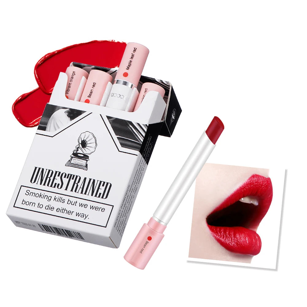 π₯ 4 PCS Cigarette Lipstick Set β Long-Lasting Matte Lip Gloss That Turns Heads All Day! πβ¨