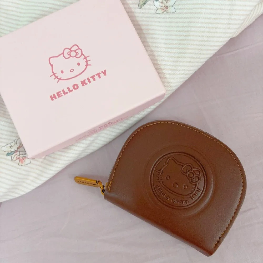 ๐ Kawaii Hello Kitty Retro Mini Wallet โ Adorable Zipper ID & Card Bag for Girls, Trendy Storage Purse for Daily Essentials & Gifting
