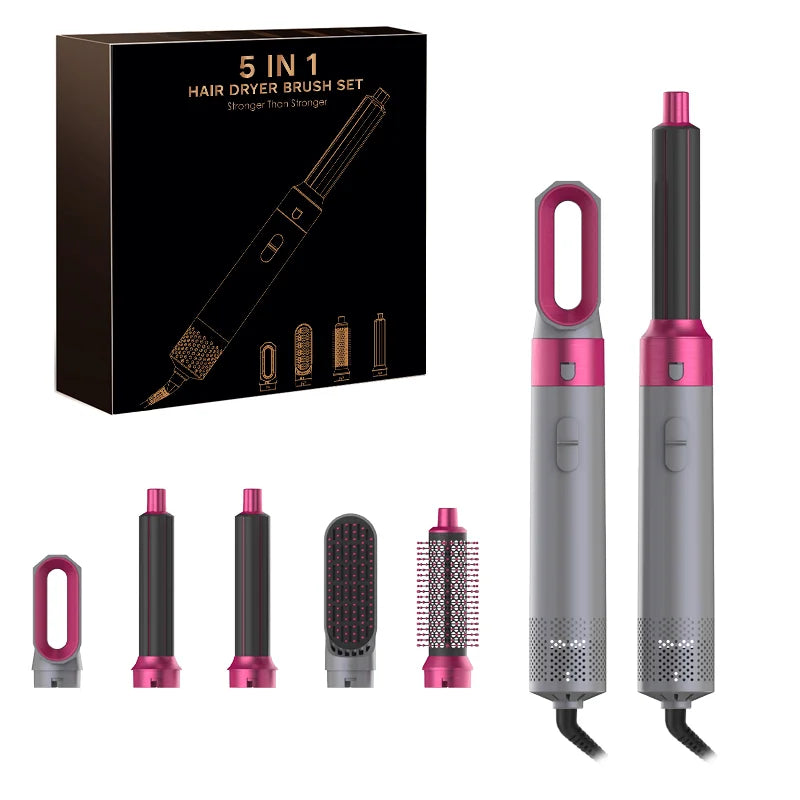 π¨ 2024 5-in-1 Hot Air Styling Tool β Curl, Straighten & Volumize with One Powerful Blow Dryer Brush Set | The Ultimate Hair Makeover Kit