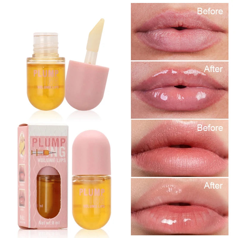 π Long Lasting Lip Plumper Oil β Instant Volumising Lip Serum with Collagen for Sexy, Full Lips β¨ Lipgloss Volume Enhancer π