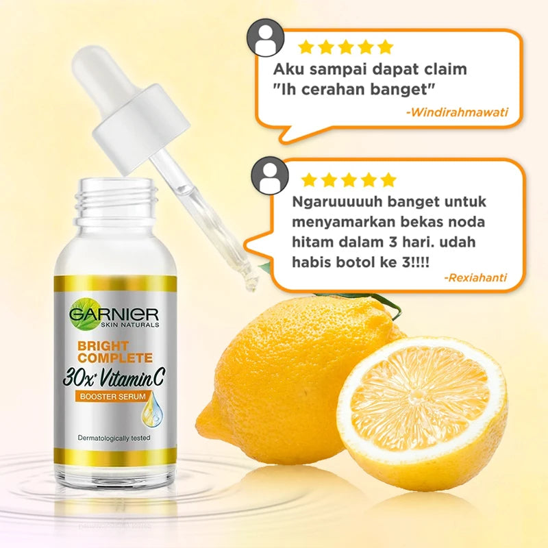 ✨ Garnier 30X Vitamin C + Niacinamide Serum – Instantly Brighten, Fade Acne Marks & Unleash Radiant, Even-Toned Skin | 30ml Glow Booster