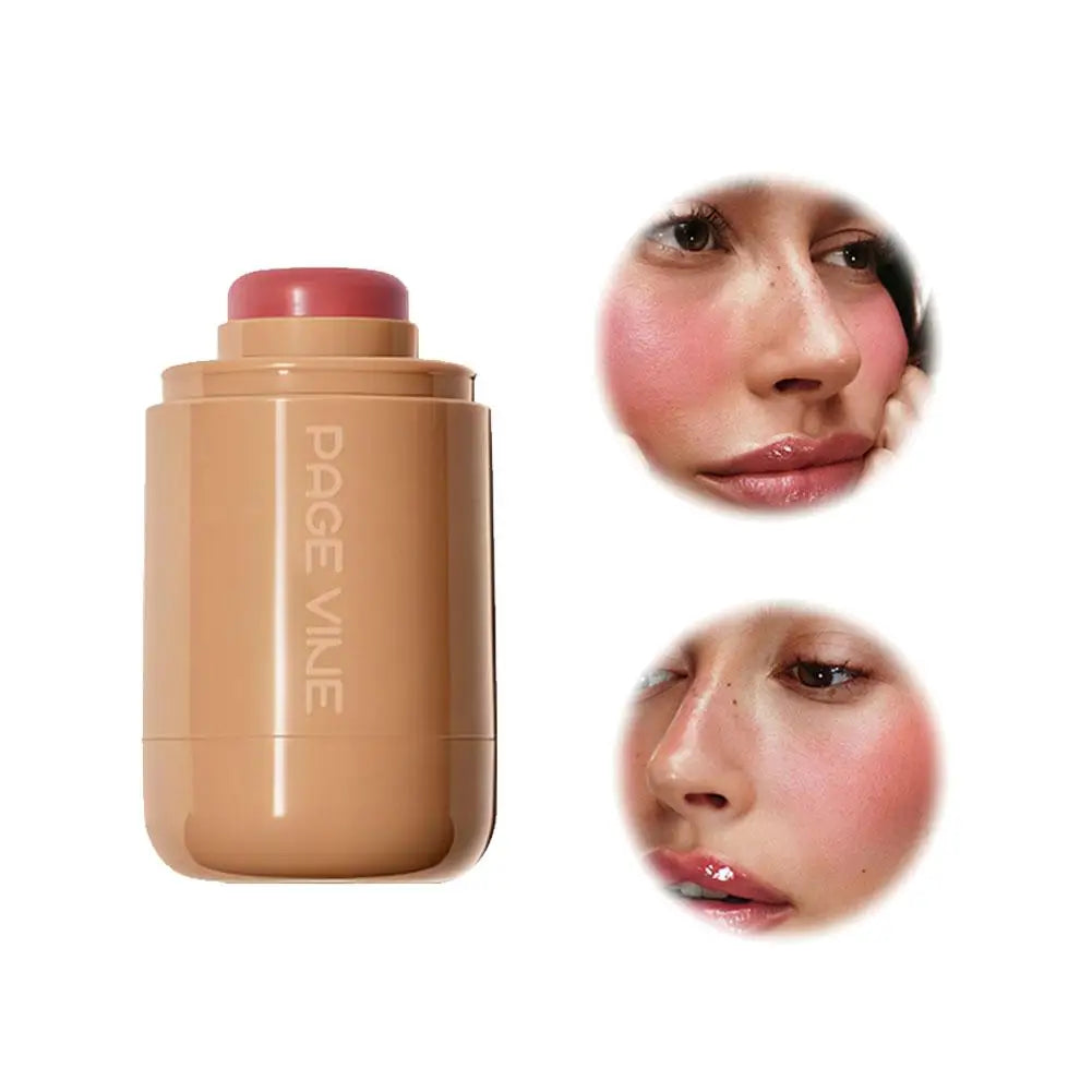 PAGE VINE Pocket Blush Stick β 2-in-1 Lip & Cheek Color | Long-Lasting, Hydrating Cream Blush & Lip Tint with Rich Pigment