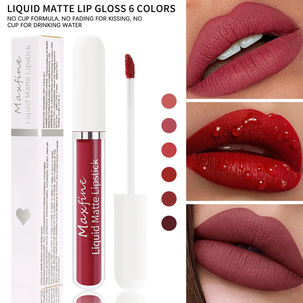 Matte Liquid Lipstick Waterproof Sexy Velvet Lip Glaze β Long-Lasting Moisturizing Lipstick πβ¨