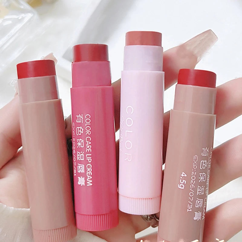 Colored Moisturizing Lip Balm – Nourishing Lipstick for Hydration, Smoothing Lip Lines & Preventing Dryness